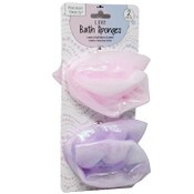 Wholesale - 2pc PINK/PURPLE LUXE BATH SPONGE C/P 18, UPC: 769898413025